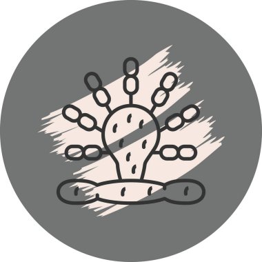 Kaktüslerin soyut çizimi