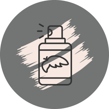 Sprey başlıklı basit bir parfüm şişesi.