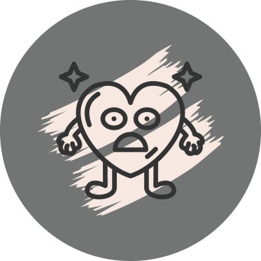 Şaşırmış ifadeli çizgi film karakteri