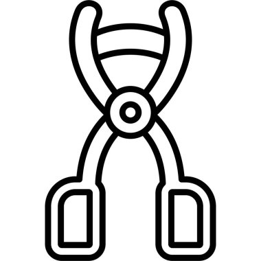 Curling tongs or eyelash curler tool on a textured background.