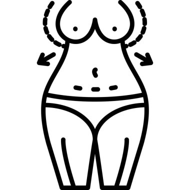 Kadın vücudunun basit dış hatları