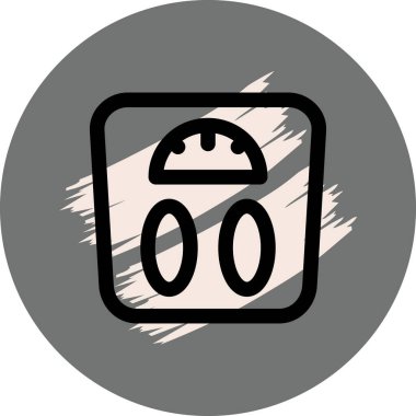 Gri arkaplanda basit ölçekli simge