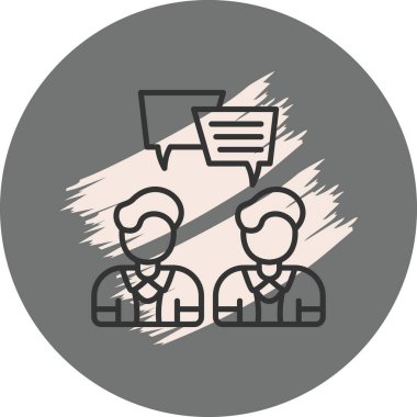 Konuşurken fikirleri tartışan iki adam.