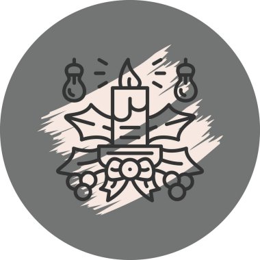 Kutsal yapraklı dekoratif mum.