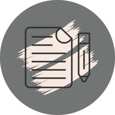 Gri arkaplanda defter ve kalem