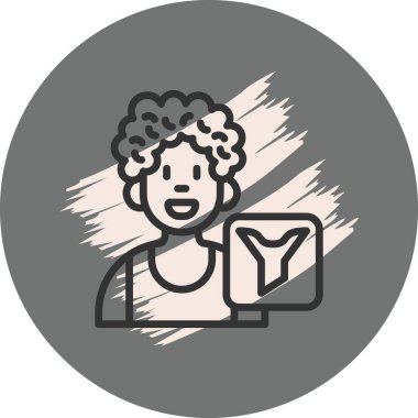 Gülümseyen kişi işareti tutuyor.