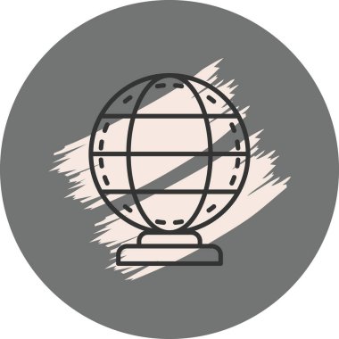 Soyut arkaplan tasarımına sahip dünya simgesi