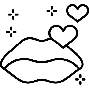 Kalpleri ve parıltıları olan dudaklar