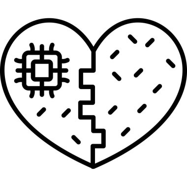 Kalp şekli devre şablonuyla bölünmüş