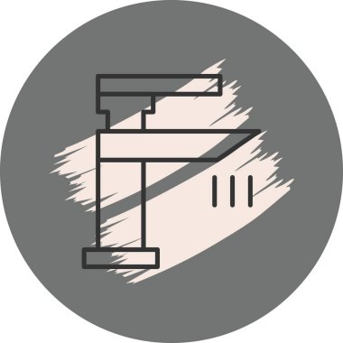 Gri arkaplanda basit bir musluk simgesi