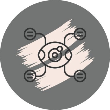 Bağlantıları olan soyut göz grafiği