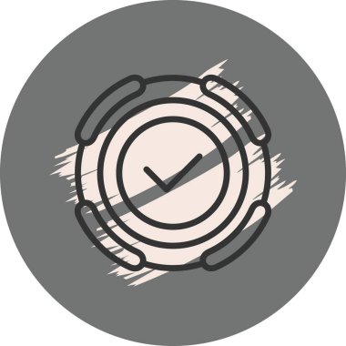 İşaretleme dizaynlı dairesel simge