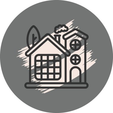 Ağaçlı basit ev tasarımı