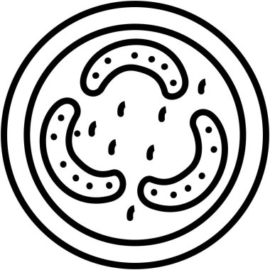 Dilimlenmiş salatalıkların dairesel deseni