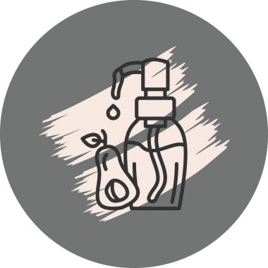 Armut illüstrasyonuyla şişeyi pompala