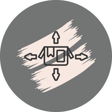 Hareket yönlerini gösteren kutu simgesi