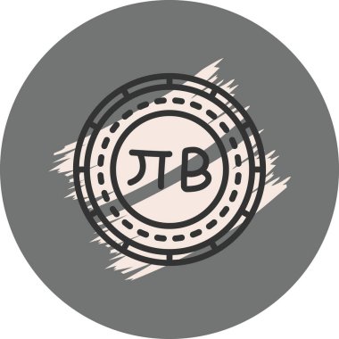 Baş harfleri ve kenarlığı olan dairesel logo