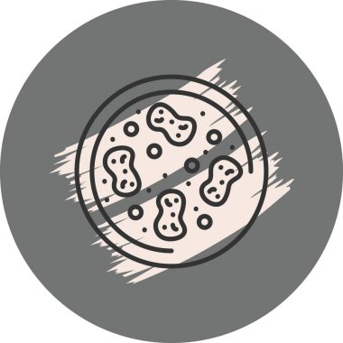 Soyut bakteri şekilleri içeren dairesel tasarım