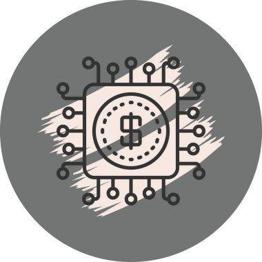 Dolar işareti sembollü devre kartı