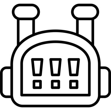 Antenli basit bir çizgi film robotu.