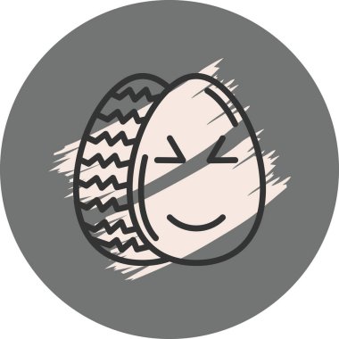 Kalıplarla gülümseyen çizgi film yumurtası