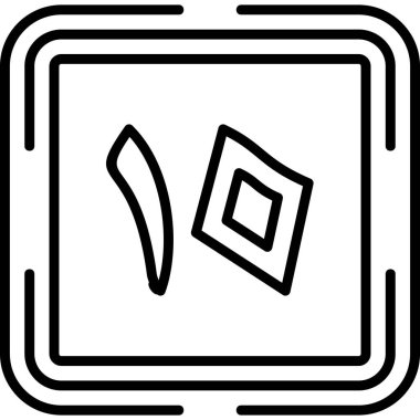 Siyah hatlı basit geometrik şekiller