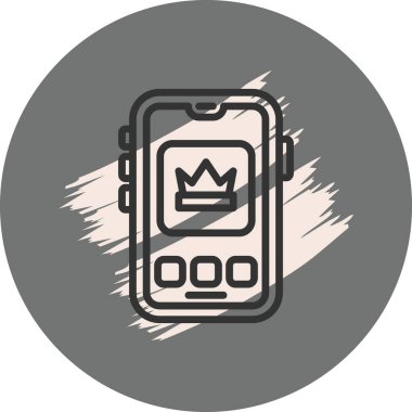 Taç simgesini gösteren akıllı telefon