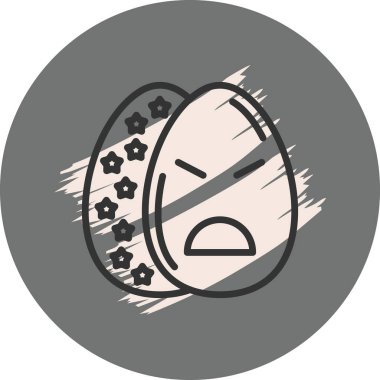 Taco ve çiçekli kızgın bir yüz.