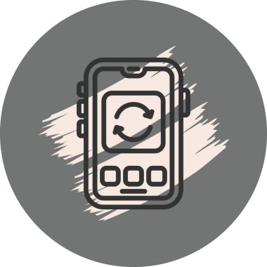 Akıllı telefon tazeleme simgesi grafiği