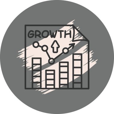 Büyüme ve ilerleme göstergeleri gösteren grafik