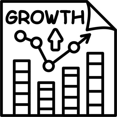 Artan veri eğilimlerini gösteren büyüme grafiği