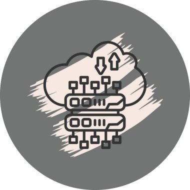 Bulut hesaplama veri depolama illüstrasyonu