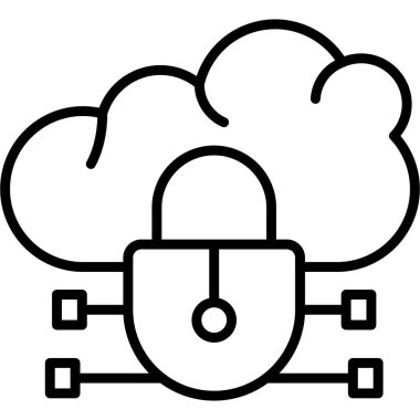 bulut bilgi işlem güvenlik konsept illüstrasyon