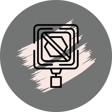 Dairesel arkaplan ile giriş işareti yok