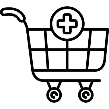 Cart web simgesi vektör illüstrasyonuna ekle