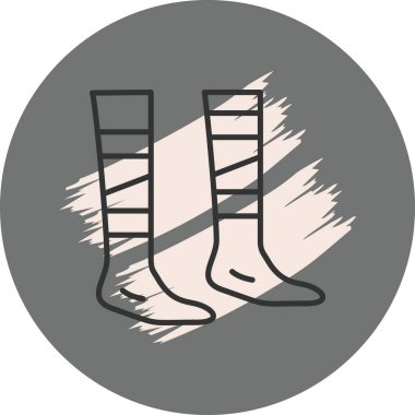 Arka planda çizgili iki çorap.