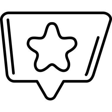 Konuşma balonunda basit yıldız simgesi