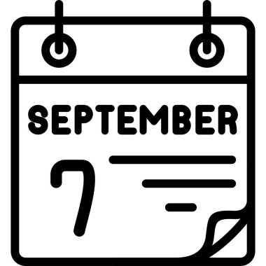 Takvim sayfası 7 Eylül tarihini gösteriyor