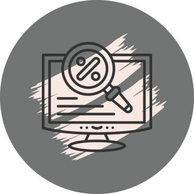 Arama büyüteci gösteren bilgisayar ekranı