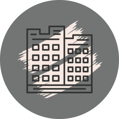 Gri arkaplanda basit bir yapı çizgisi