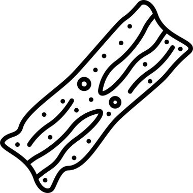 Beyaz arka planda çıtır domuz pastırması.