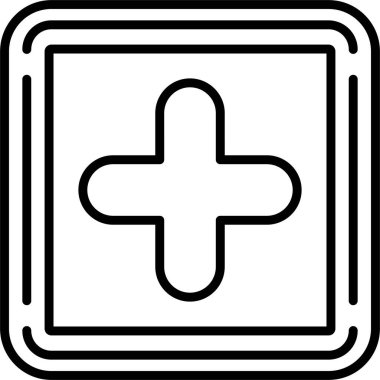 Basit artı işareti kare içinde