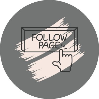 Takip düğmesine el işareti