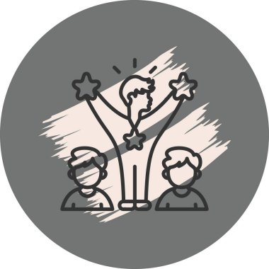 Yıldızlarla başarıyı kutlayan kişi