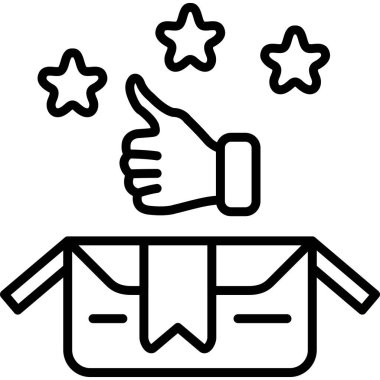 düz Beğeni Simgesi vektör çizimi tasarımı