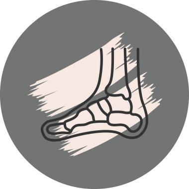 İnsan ayağının basit çizgisi