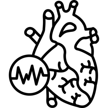 Kalp atışı çizgisi olan kalp.