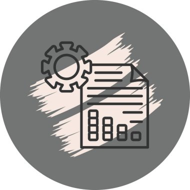 Teçhizat ve grafik simgelerine sahip belge