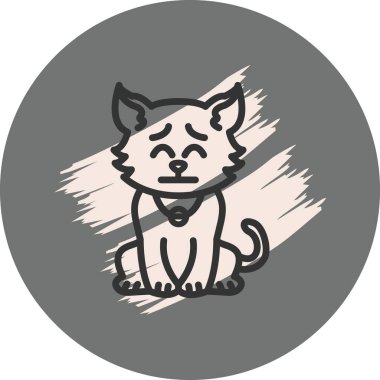  Düşünceli kedi. Basit grafik gösterimi.