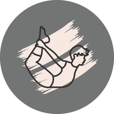 Arka planda yoga pozu veren kişi